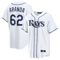 T.Bay Rays #62 Jonathan Aranda Player White Home Game Stitched Jerseys