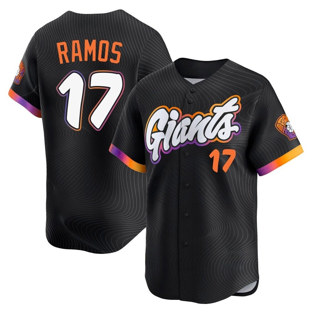 SF.Giants #17 Heliot Ramos Player Black 2025 City Connect Home Limited Stitched Jerseys