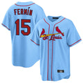 St. Louis Cardinals #15 Jose Fermin Player Light Blue Home Game Stitched Jerseys
