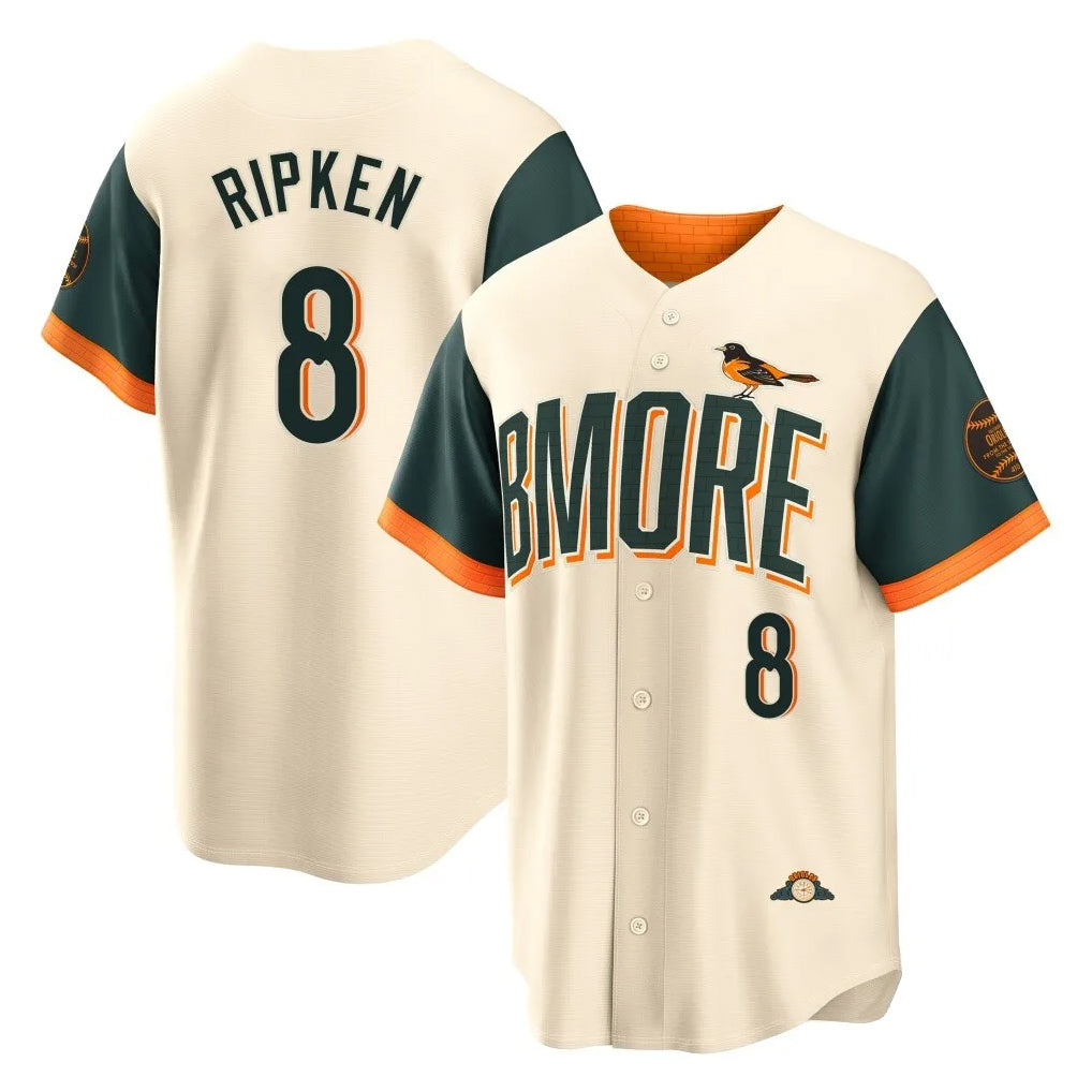 B.Orioles #8 Cal Ripken Player Cream 2026 City Connect Home Game Gdoa Stitched Jerseys