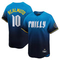 P.Phillies #10 J.T. Realmuto Player Blue City Connect Home Limited Stitched Jerseys