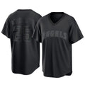 LA.Angels #25 Travis d'Arnaud Player Black Pitch Fashion T-shirt Gdoa Stitched Jerseys