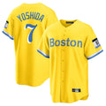 B.Red Sox #7 Masataka Yoshida Player Yellow Home Game Gdoa Stitched Jerseys