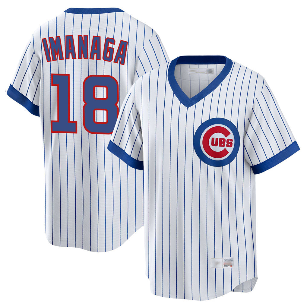 C.Cubs #18 Shota Imanaga Player White T-shirt Cooperstown Collection Limited Gdoa Stitched Jerseys