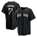 B.Red Sox #7 Masataka Yoshida Player Black Home Game Gdoa Stitched Jerseys
