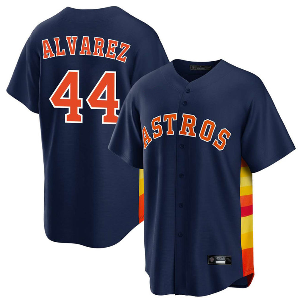 H.Astros #44 Yordan Alvarez Player Navy Home Game Gdoa Stitched Jerseys