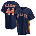 H.Astros #44 Yordan Alvarez Player Navy Home Game Gdoa Stitched Jerseys