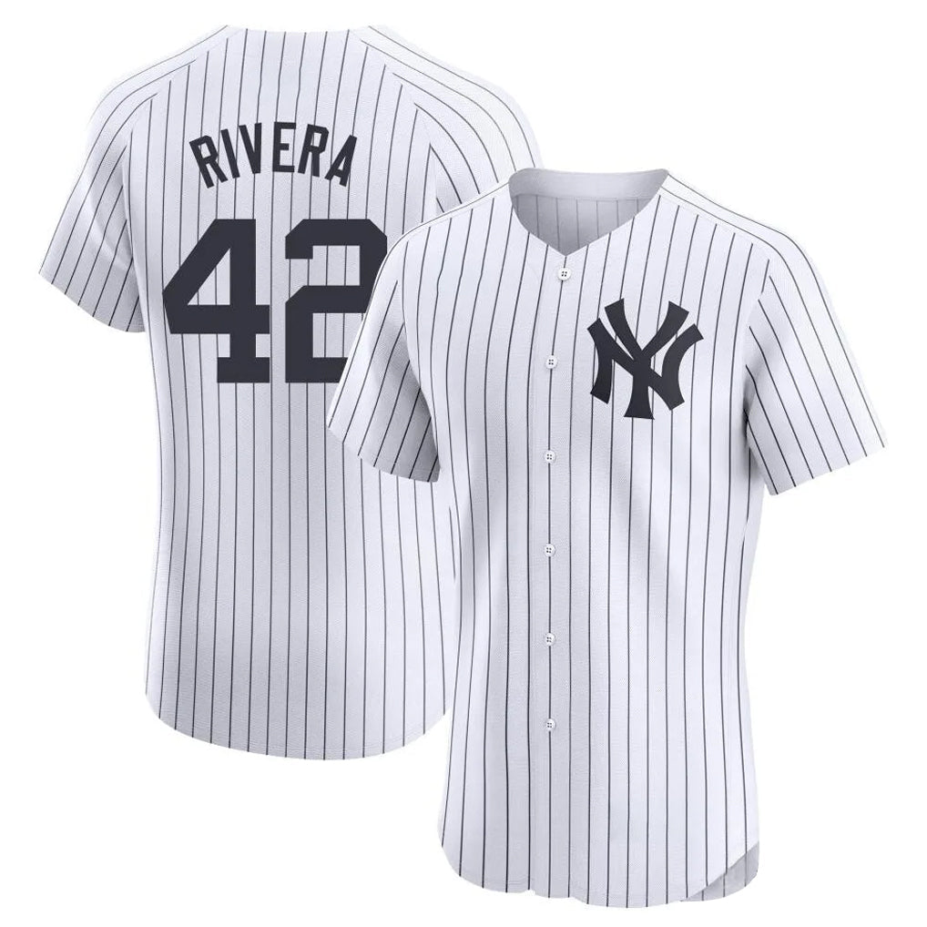 NY.Yankees #42 Mariano Rivera Player White Limited Elite Home Stitched Jerseys