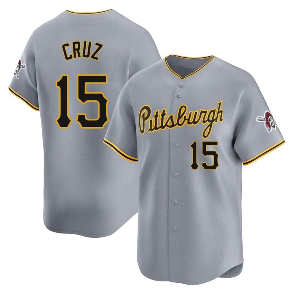 P.Pirates #15 Oneil Cruz Player Gray Road Home Limited Stitched Jerseys