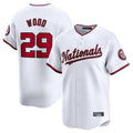 W.Nationals #29 James Wood Player White Home Limited Gdoa Stitched Jerseys