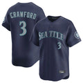 S.Mariners #3 J.P. Crawford Player Navy Home Limited Stitched Jerseys
