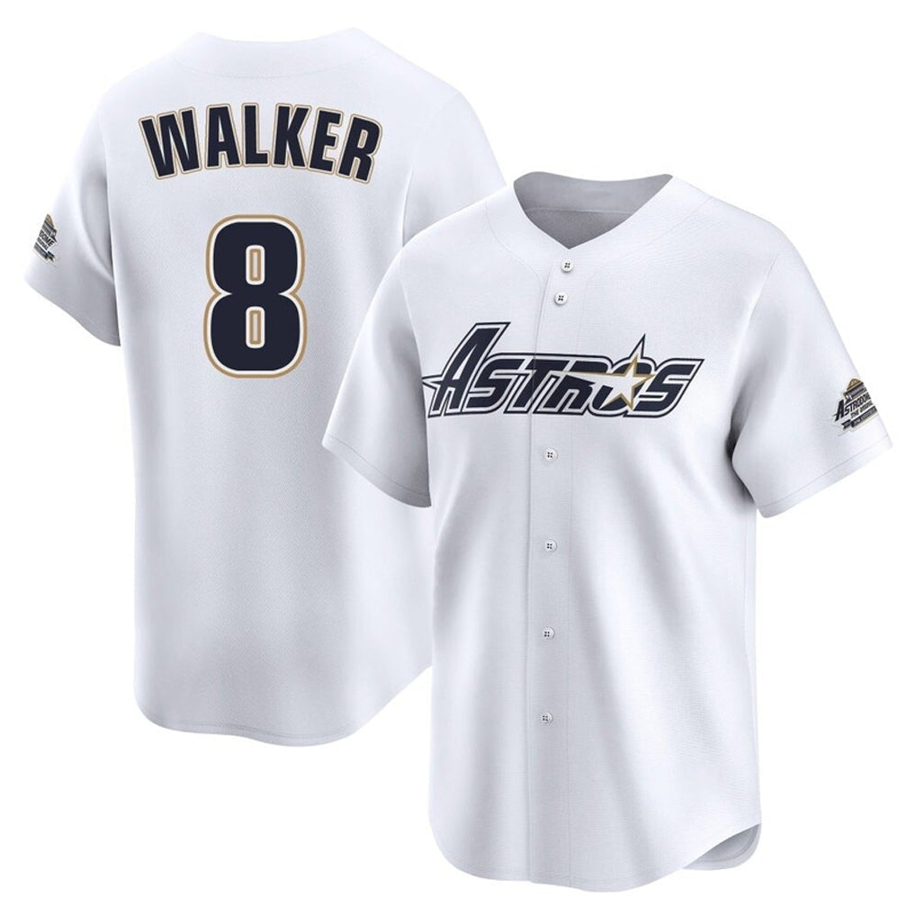 H.Astros #8 Christian Walker Player White Throwback Cooperstown Collection Limited Gdoa Stitched Jerseys