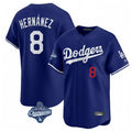 LA.Dodgers #8 Enrique Hern¨¢ndez Player Royal World Series Meet Limited Home Gdoa Stitched Jerseys