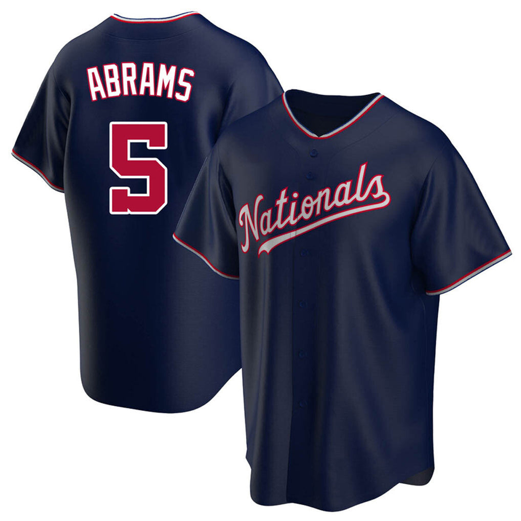 W.Nationals #5 CJ Abrams Player Navy Blue Replica Game Stitched Jerseys