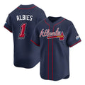 A.Braves #1 Ozzie Albies player Navy Limited 2025 Speedway Classic Alternate Stitched Jerseys