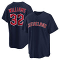 C.Guardians #32 Gavin Williams Player Navy Game Home Gdoa Stitched Jerseys