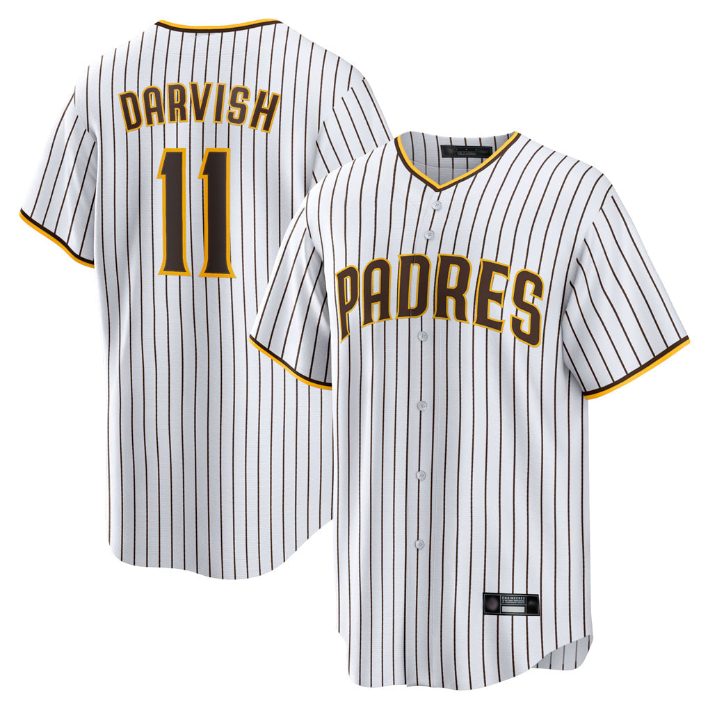 S.Diego Padres #11 Yu Darvish Player White Home Replica Game Gdoa Stitched Jerseys