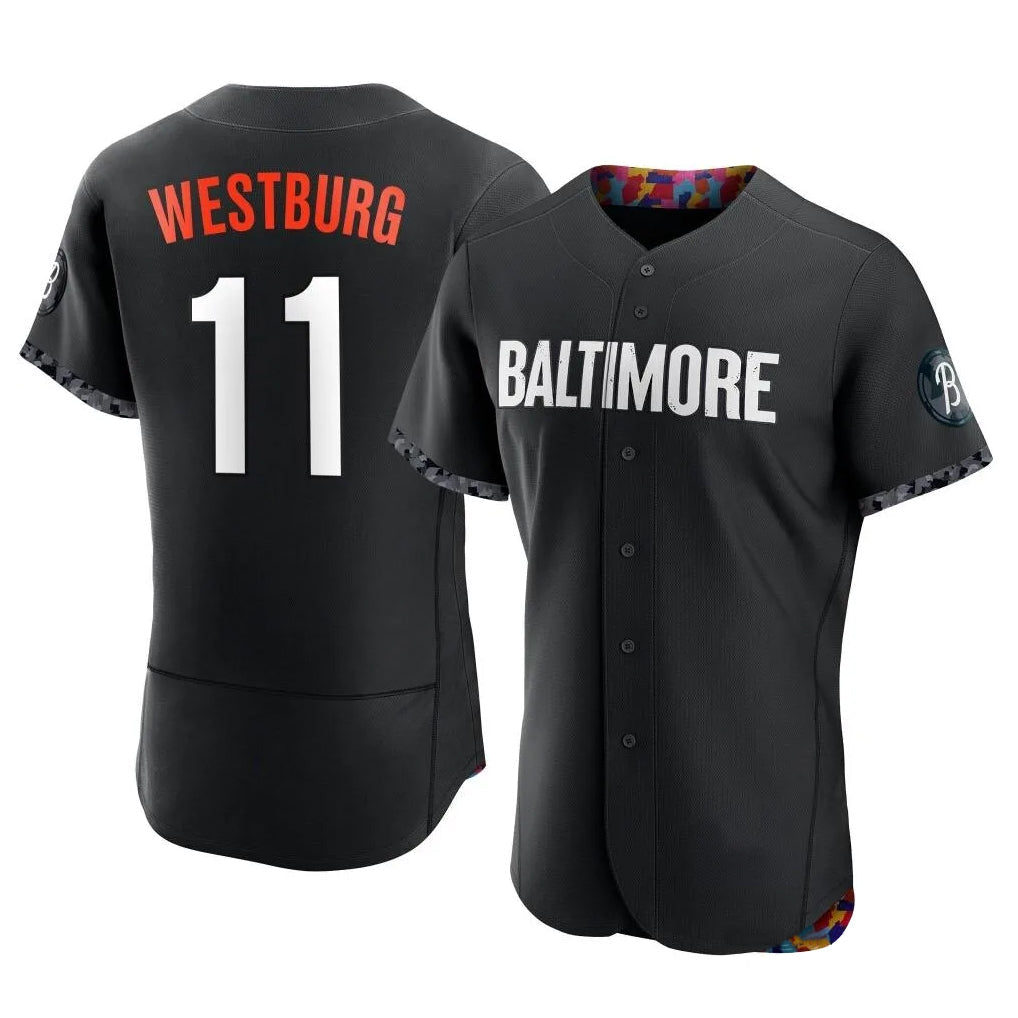 B.Orioles #11 Jordan Westburg Player Black City Connect Limited Elite Home Game Gdoa Stitched Jerseys