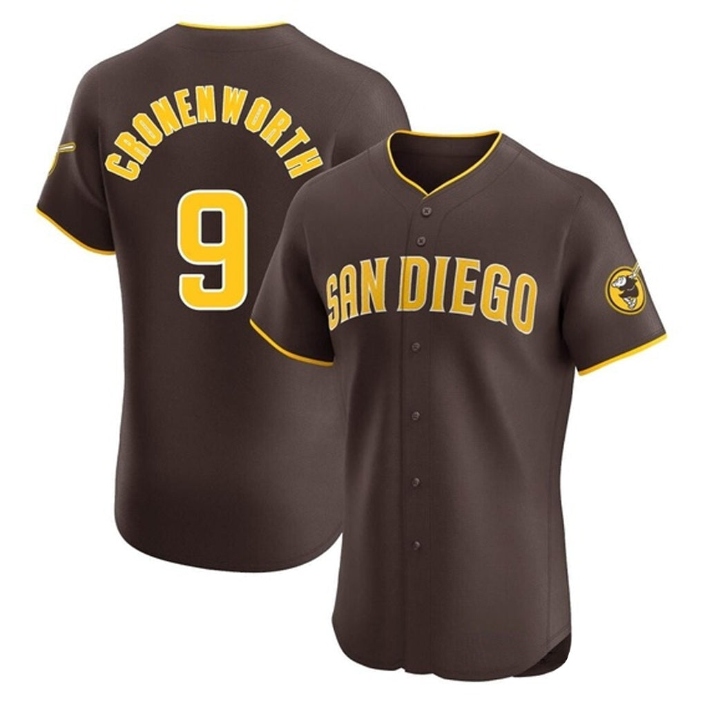 S.Diego Padres #9 Jake Cronenworth Player Brown Home Limited Elite Stitched Jerseys
