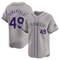 C.Rockies #49 Antonio Senzatela Player Gray Limited Home Gdoa Stitched Jerseys