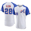 A.Braves #28 Matt Olson player White Authentic City Connect Stitched Jerseys
