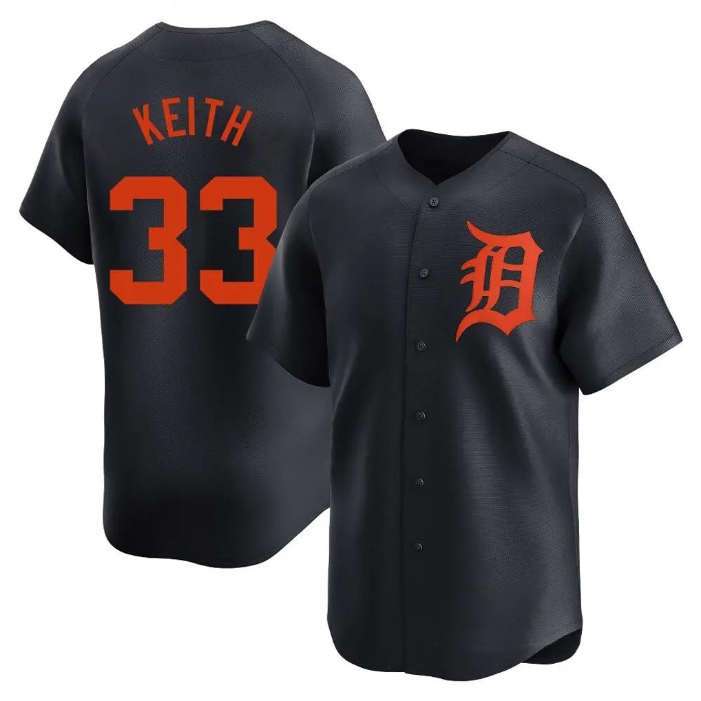 D.Tigers #33 Colt Keith Player Navy Home Limited Gdoa Stitched Jerseys