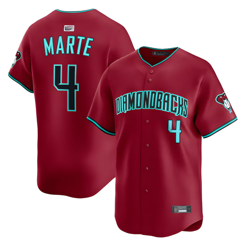 A.Diamondbacks #4 Ketel Marte Player Red Home Limited Stitched Jerseys