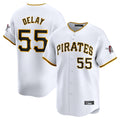P.Pirates #55 Jason Delay Player White Home Limited Stitched Jerseys