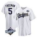 LA.Dodgers #5 Freddie Freeman Player Gold White World Series 2026 Collection Stadium Game Gdoa Stitched Jerseys