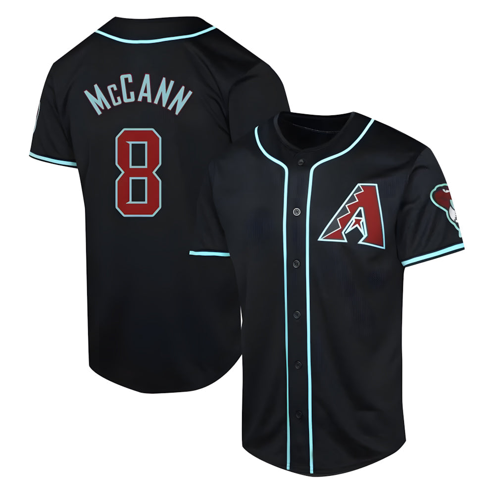 A.Diamondbacks #8 James McCann Player Black Red Limited Alternate Stitched Jersey