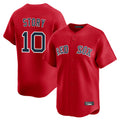 B.Red Sox #10 Trevor Story Player Red Limited Home Game Gdoa Stitched Jerseys