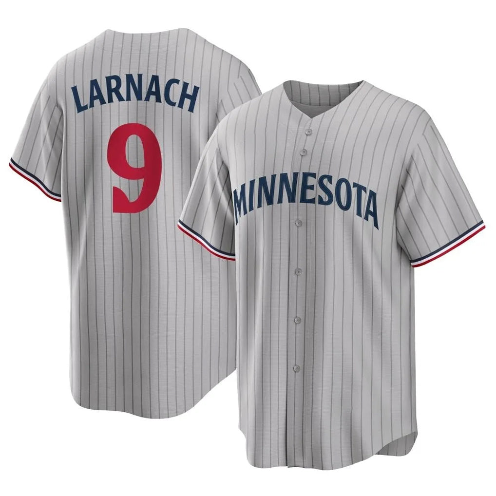 M.Twins #9 Trevor Larnach Player Gray Game Limited Home Gdoa Stitched Jerseys