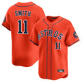 H.Astros #11 Cam Smith Player Orange Home Limited Gdoa Stitched Jerseys