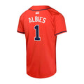 A.Braves #1 Ozzie Albies player Red Limited Stitched Jerseys