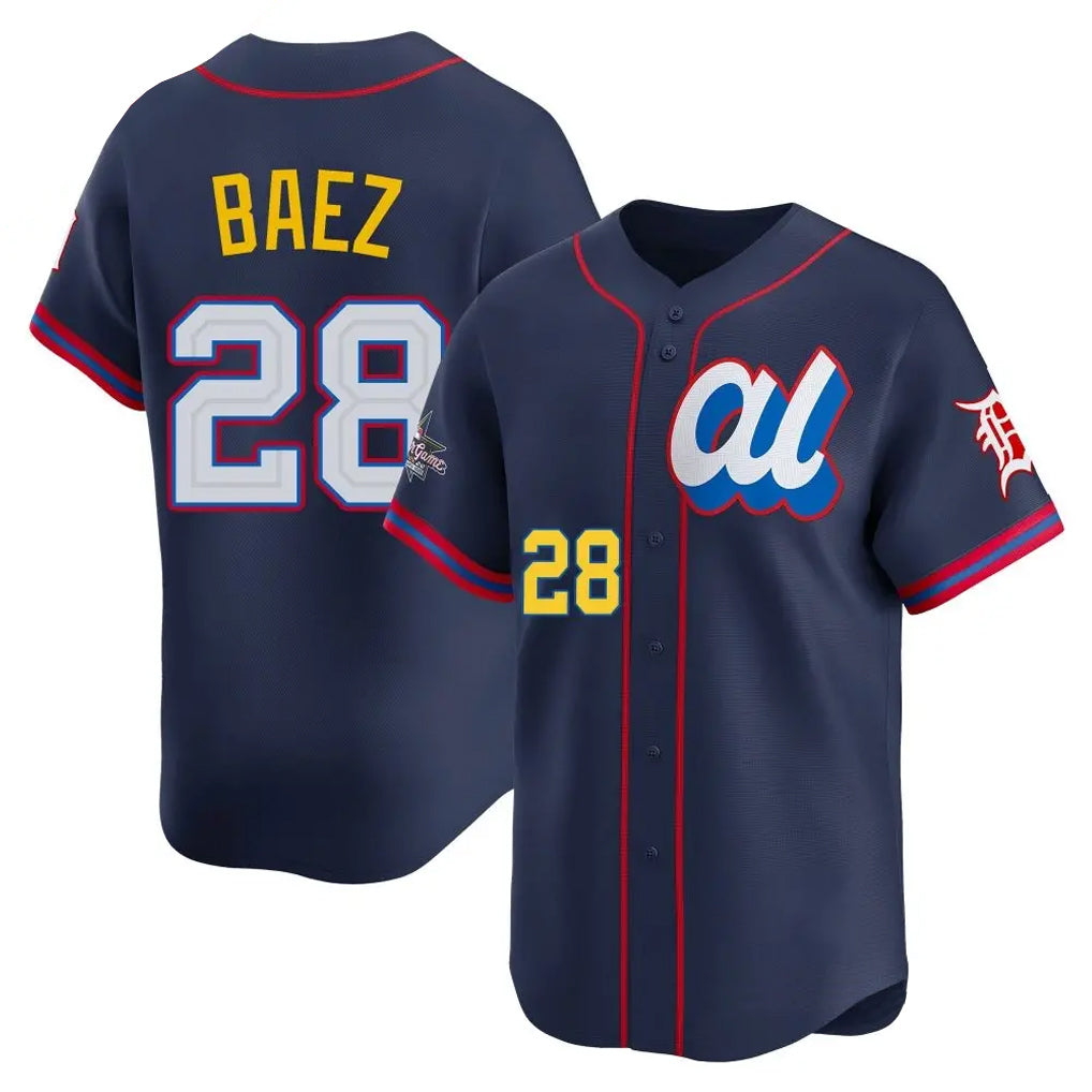 D.Tigers #28 Javier B¨¢ez Player Navy Limited American League All-Star Edition Gdoa Stitched Jerseys