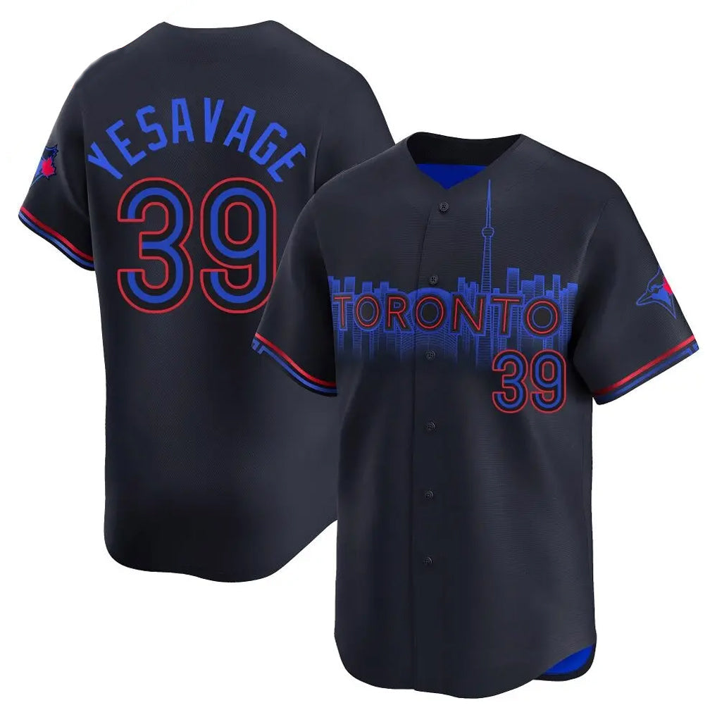 T.Blue Jays #39 Trey Yesavage Player Black City Connect Limited Stitched Jerseys