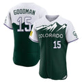 C.Rockies #15 Hunter Goodman Player Green City Connect Limited Elite Home Gdoa Stitched Jerseys
