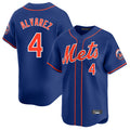 NY.Mets #4 Francisco Alvarez Player Royal Home Limited Gdoa Stitched Jerseys