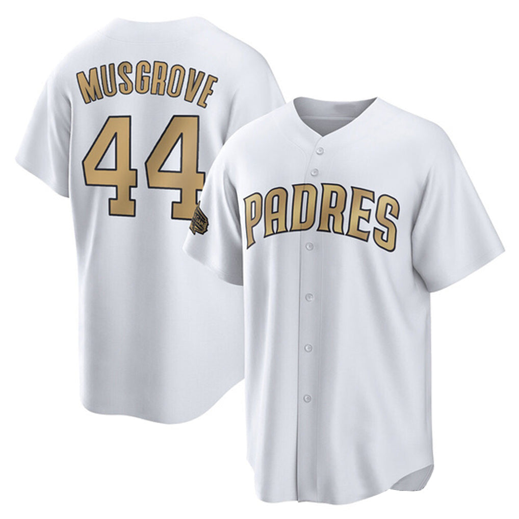 S.Diego Padres #44 Joe Musgrove Player Gold All-Star Home Game Gdoa Stitched Jerseys
