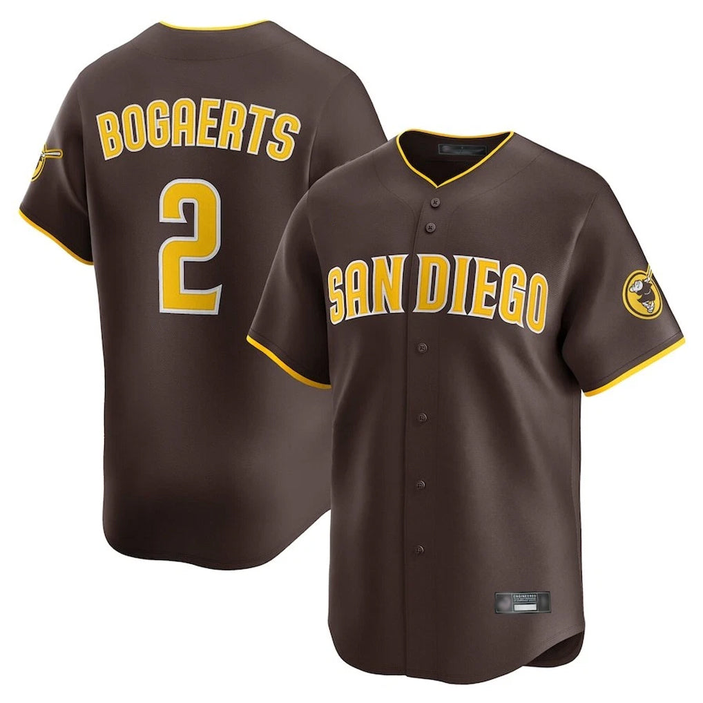 S.Diego Padres #2 Xander Bogaerts Player Brown Home Limited Gdoa Stitched Jerseys