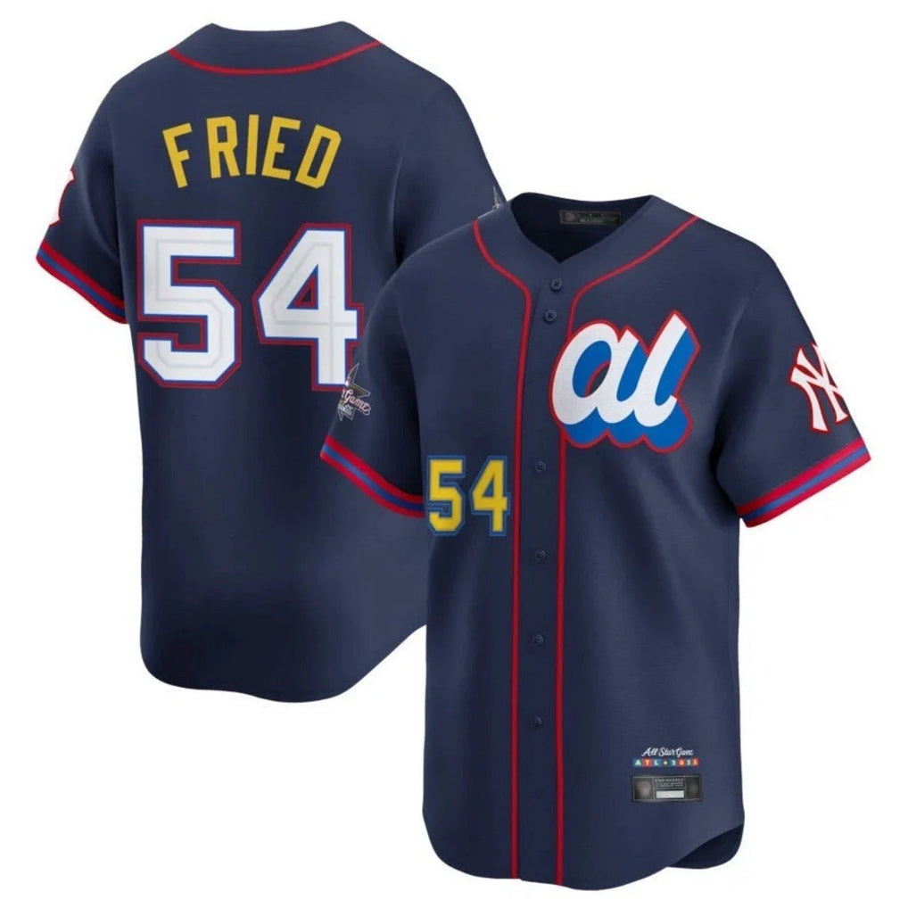 NY.Yankees #54 Max Fried Player Navy All Star Limited Home Stitched Jerseys