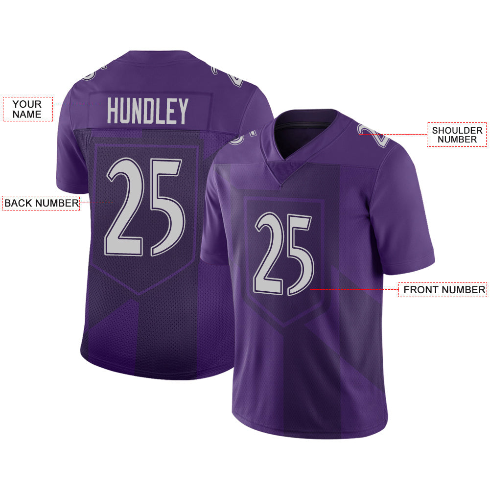 Custom B.Raven Stitched American Football Jerseys Personalize Birthday Gifts Purple Jersey