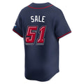 A.Braves #51 Chris Sale Player Navy 2025 Speedway Classic Alternate Limited Stitched Jerseys