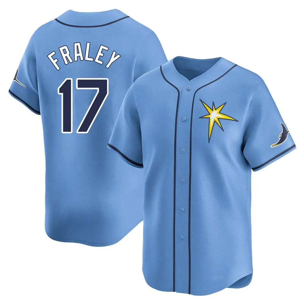 T.Bay Rays #17 Jake Fraley Player Light Blue Home Limited Stitched Jerseys