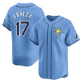 T.Bay Rays #17 Jake Fraley Player Light Blue Home Limited Stitched Jerseys