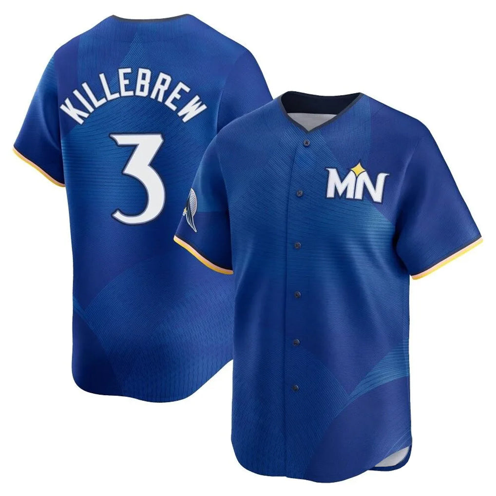 M.Twins #3 Harmon Killebrew Player Royal City Connect Limited Home Gdoa Stitched Jerseys