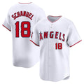 LA.Angels #18 Nolan Schanuel Player White Limited Home Gdoa Stitched Jerseys