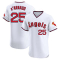 LA.Angels #25 Travis d'Arnaud Player White T-shirt Home Limited Elite Gdoa Stitched Jerseys