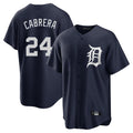 D.Tigers #24 Miguel Cabrera Player Navy Game Home Gdoa Stitched Jerseys