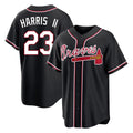 A.Braves #23 Michael Harris II Player Black Fashion Out Game Gdoa Stitched Jerseys
